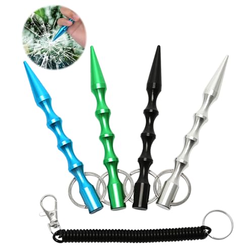MAIXINNEW 4 Piezas Llavero de Autodefensa para Mujeres, Mini Bastones de...