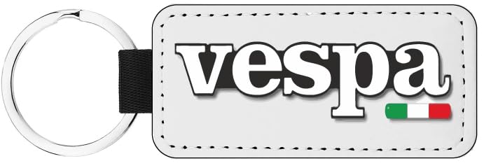Llavero apto para scooter Vespa bandera Italia 50 antigua época con parte...