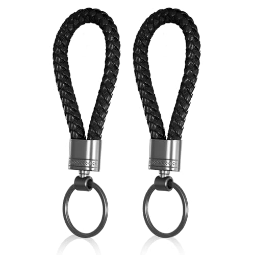 Giantree Llavero de Cuero Trenzado de 2 Piezas, Llavero Llavero Unisex, Llavero...