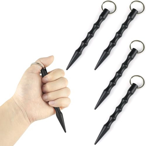 CBRVTY Juego de 4 Kubotan Martillo de Autodefensa de Emergencia, Llavero...