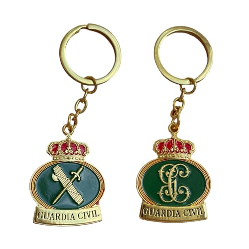 Llavero Guardia Civil Doble Cara 10 cm – Insignia Emblemática en Aleación de...
