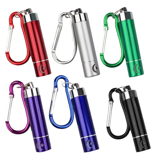 Tomedeks 6 Mini Linternas, llaveros en forma de linterna,mini lámpara de...
