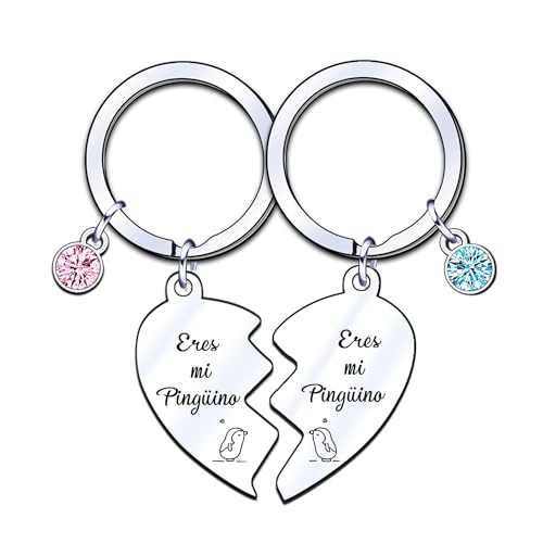 LUODAN Llaveros Pareja,Llaveros Para Parejas Personalizados,Llavero Para...