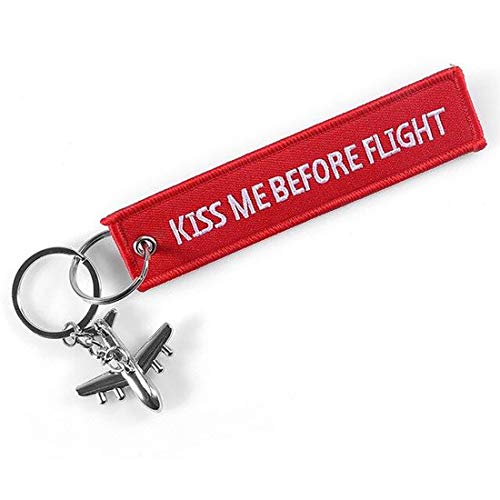 DonJordi Kiss me Before Flight Llavero con avión pequeño – Remove Before...