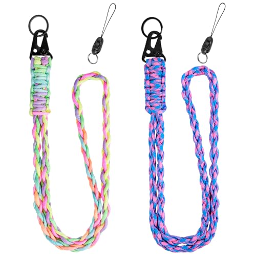 Vicloon Cordones Largos para el Cuello, Paracord Llavero Correa, Corto Cordón...