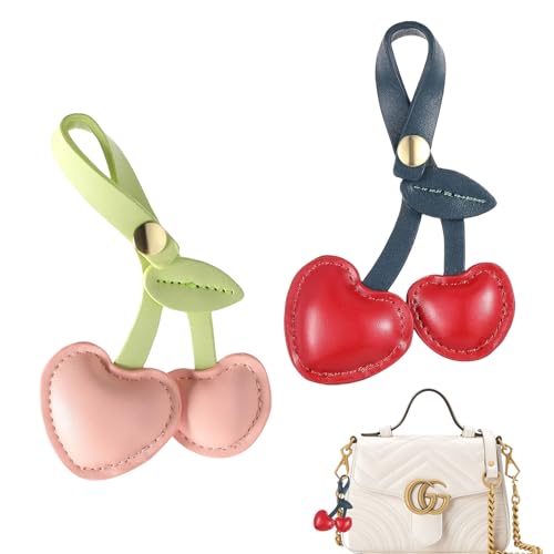 Erioscar 2 Piezas Llavero con Forma De Cereza, Abalorio para Bolso de Cereza...