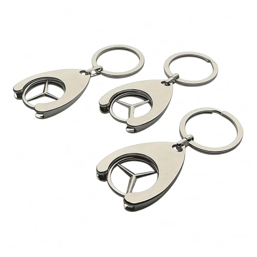 Mercedes-Benz Original - Llavero con moneda para el carro de la compra, 3...