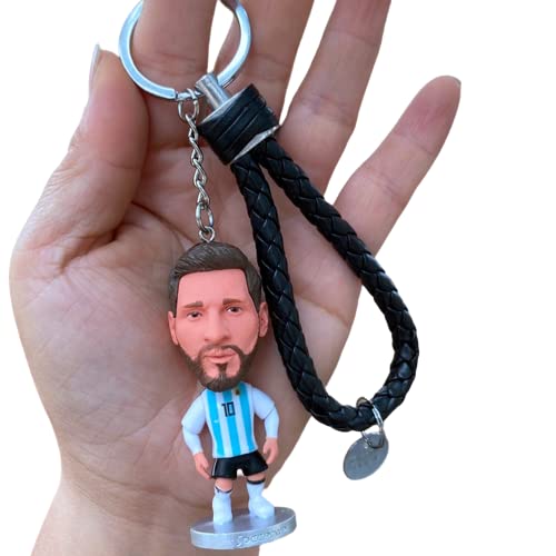 Llavero figura estrella de fútbol, coleccionable estrella Argentina Messi,...
