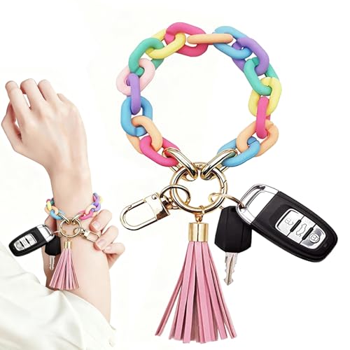 Llavero Mujer Coche Llavero de Pulsera Llavero Chica Niña,Keyring,Pulsera para...