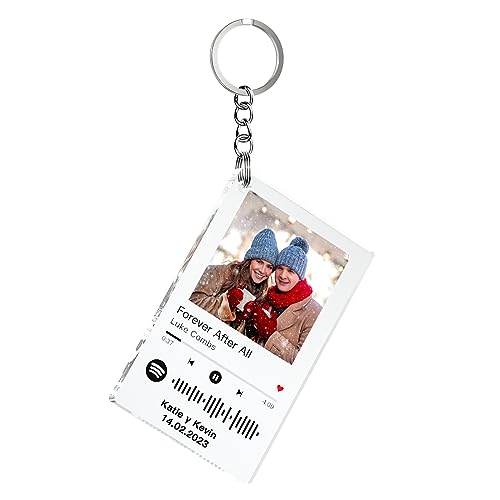 iDIY Placa Spotify Personalizada-Llaveros para Parejas Llavero Spotify...
