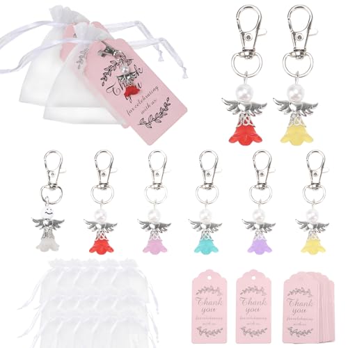 NAHUAA 30 Piezas Llavero Angel de la Guarda Comunion Regalos Angelito de la...