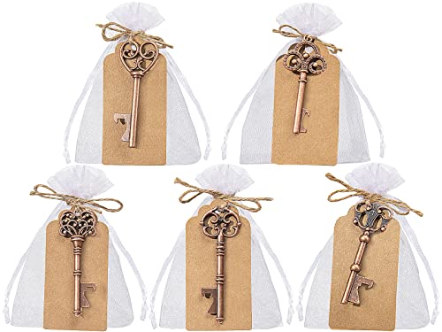 GoMaihe Clave Abrebotellas 50Pcs 5 Estilos de Retro con Bolsa Transparente,...