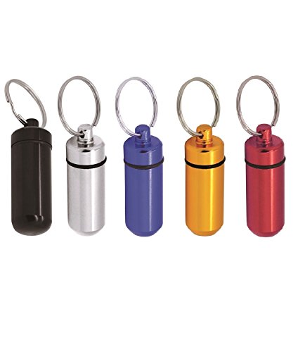 Minipastillero hermético pequeño de aluminio con argolla para colgar en...