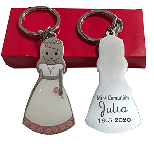 Curia Grabador, Llaveros Comunión Personalizados - Pack de 6, Grabados con...