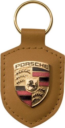 Porsche Llavero de piel coñac