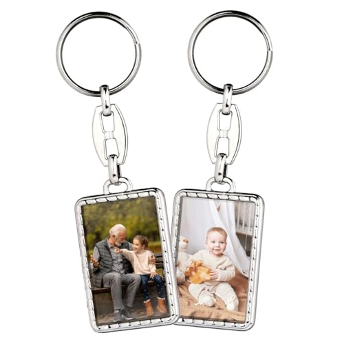 Llavero con Foto Personalizado Doble Cara | Llavero Metálico con Tapa Acrílica...