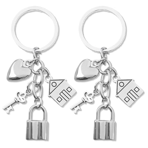 QOMJUFA Llavero de pareja, llavero de San Valentín, para ella, para él, regalo...