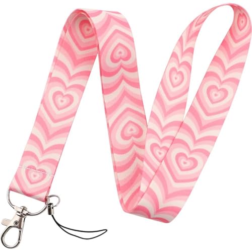 Cordón De Corazón para Llaves, Correa para Cuello, Llavero, Porta...