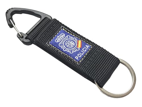 Tiendas LGP - Llavero Mosquetón, loneta de nylón, Policía Nacional, con...