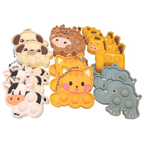 Pack 18 Llaveros Pop It Animales – Regalos Cumpleaños Niños, Detalles...