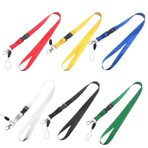 DIFLAX 6 Piezas Correa para Cuello Llaves, Cordón Llavero Cuello, Lanyards con...