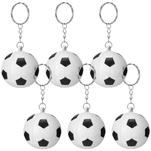 MKVZIYE 6 Piezas de Fútbol Llavero Llavero Mini Llavero de Fútbol Llavero...