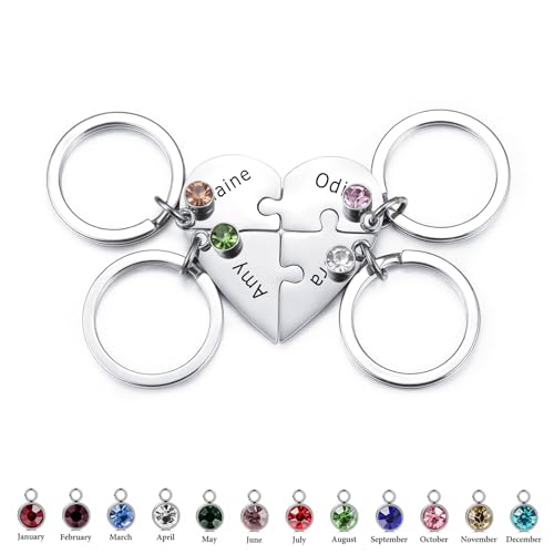 INBLUE Personalizado 2-5 Nombres Corazón Rompecabezas Pieza De Acero Inoxidable...