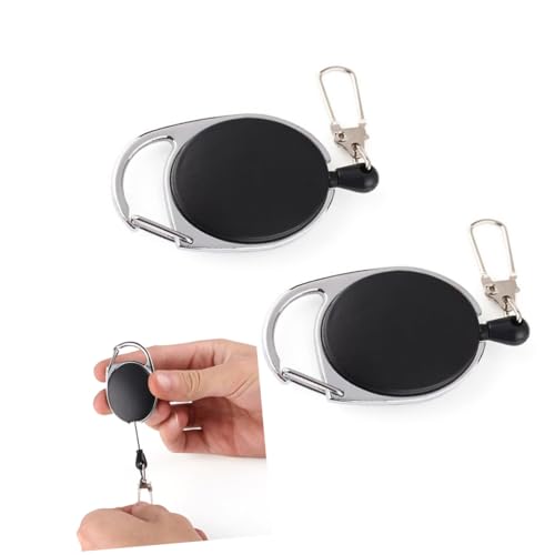 Healvian 2 piezas Llaveros Extensibles Retráctiles con Cable Resistente Alta...