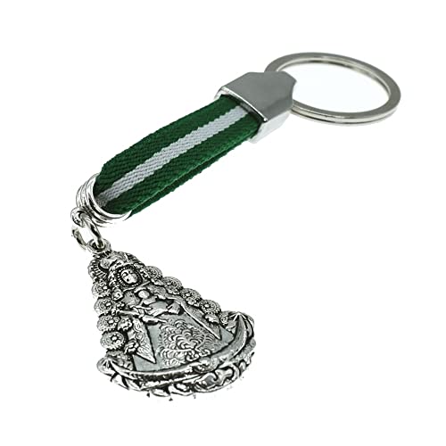 BDM - Llavero Original de la Virgen del Rocío con la Bandera de España -...