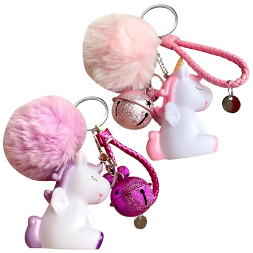 Danbghyuo 2 Piezas Llaveros Unicorrnio,Bonito Llavero de Dibujos...