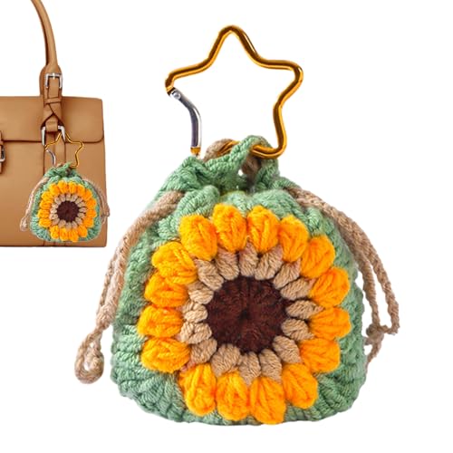 Yjkedfh Monedero Llavero - Llavero de Crochet - Monedero Protector para Tarjetas...