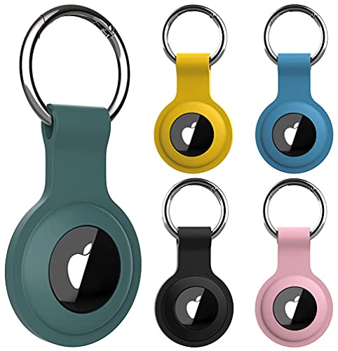[5 Piezas] Llavero Airtag, Silicona Funda Airtag para Llavero, Anti-Perdida...