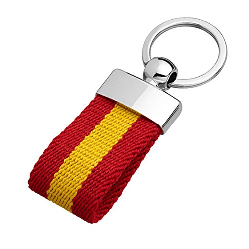 YOJAN PIEL | Llavero Lona | Bandera España | Diseño Discreto Y Elegante |...