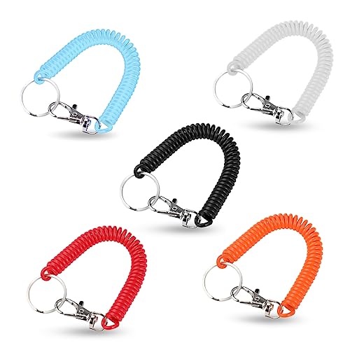 5 Piezas de Llaveros en Espiral, Llaveros en Espiral Elásticos, Llaveros en...