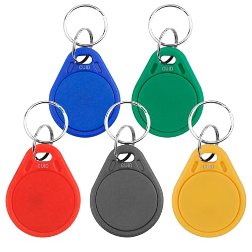 5 Llaveros RFID 13.56 MHz CUID Regrabables, 13.56 Mhz RFID para Sistema de...