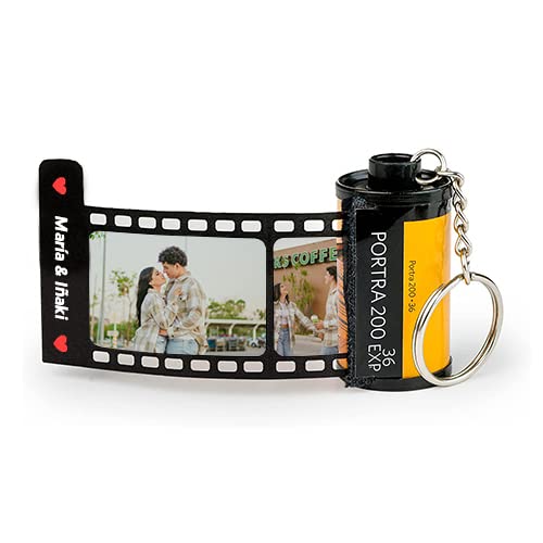Transparent Gift Llavero Carrete de Fotos Personalizado con Frase. Regalos...