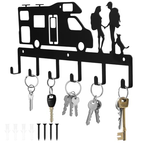 Soporte para llaves de pared, gancho para llaves, colgador de llaves de metal...