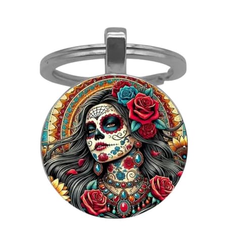 Llavero, joya de bolsa santa muerte calavera calavera de la tradición...