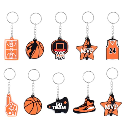 MJFENDAI 10 llaveros de baloncesto, mini llaveros, llaveros de cesto, bola de...