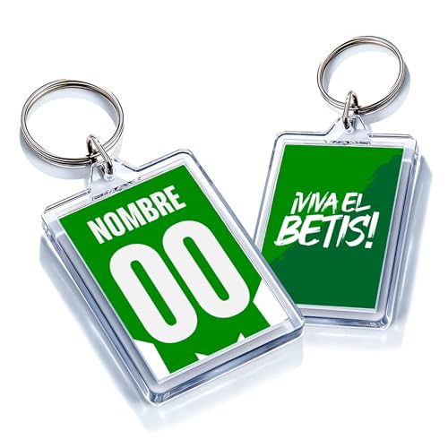 Genérico Llavero Personalizado Betis | Con Foto a Dos Caras | Regalo Original...