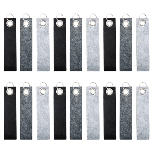 Shengxi 18pcs Llaveros de Fieltro, llavero de Fieltro en Blanco con Anillo de...