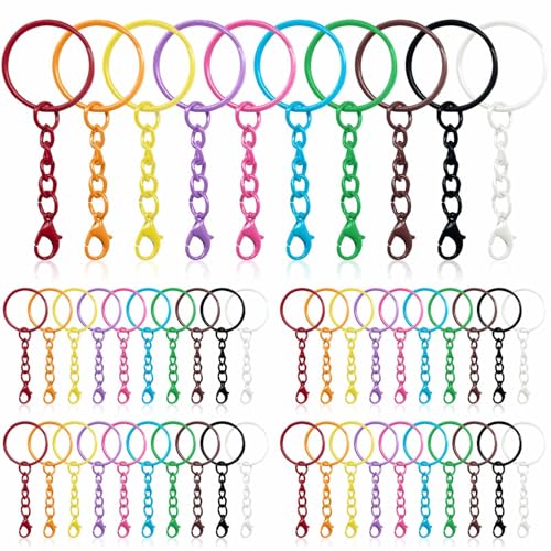 Anillas Llaveros,100 Piezas Anillas para Llaveros,Argollas para Llaveros,llavero...
