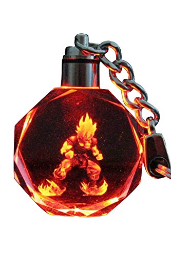 Dragonball Z Son Goku Super Saiyajin Cristal Cambio de color Cosplay Llavero...