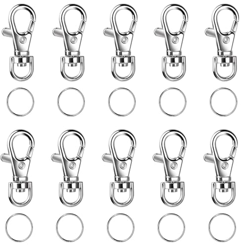 Anillas para Llaveros,10 unidades Llavero, Mosquetón, Gancho y Llavero,...