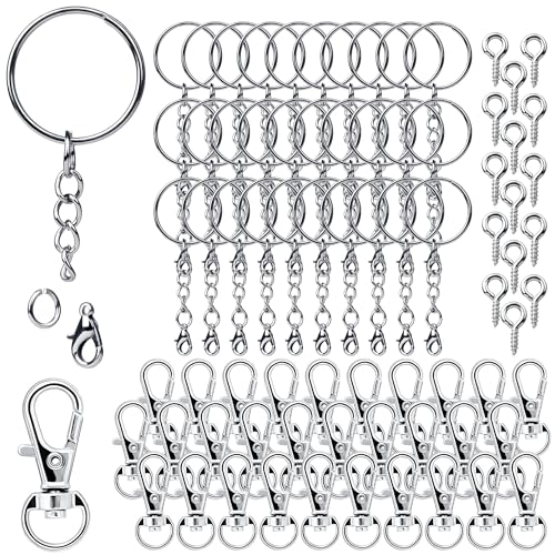150 Piezas Anillas Llaveros Metalicas Argollas Kit para Hacer Arandelas...
