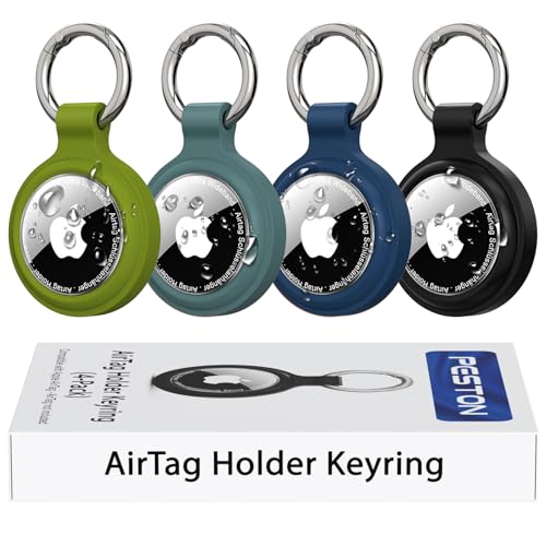PESTON Llavero AirTag Impermeable IP67 - Funda para Apple AirTag, Antipérdida,...