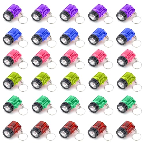VOSSOT 30 unidades llavero linterna mini lámpara 4 cm mini linterna llavero...