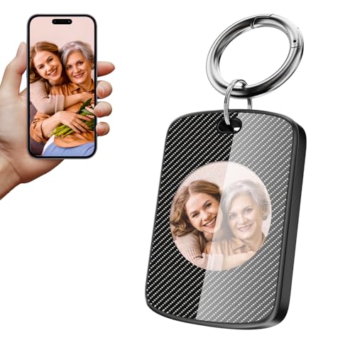 TABKSOLA Llavero con foto inteligente, para Android e iOS, personalizable con...