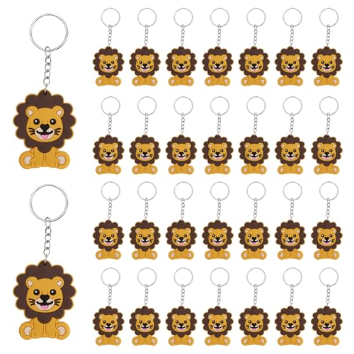 TESSTSY Juego 30 Llaveros Animales Silicona para Niños, Mini Llavero Animales...