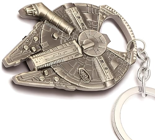 Han Solo`s Halcón Milenario - Abrebotellas con Llavero, Aspecto de Acero...